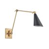 Elk Showroom Luca 18.5'' High 1-Light Swingarm Sconce - Natural Brass and Matte Black 89211/1